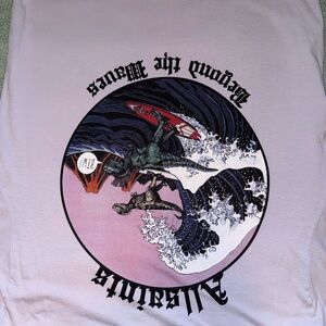 All Saints Purple Graphic Tee